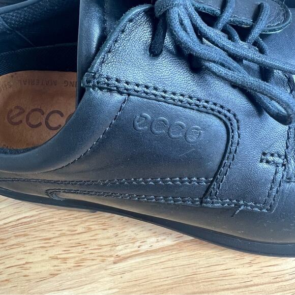 ECCO Shoes Mens EU 43 Black Plain Toe Oxford Casual Comfort - Picture 12 of 16